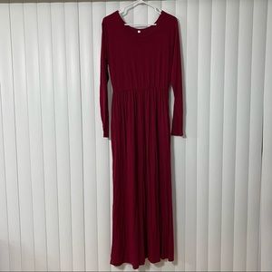 Maroon Maxi Dress